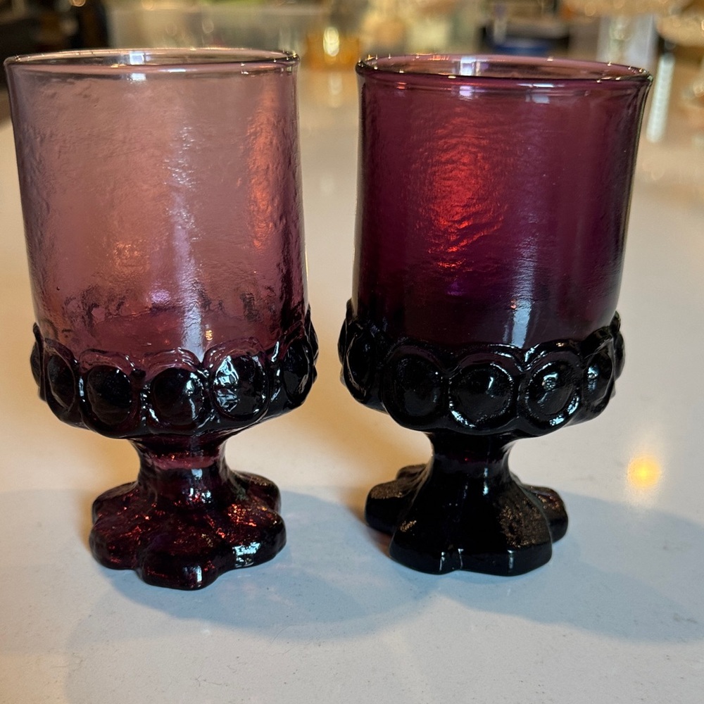 Elegant Purple Glass Goblets
